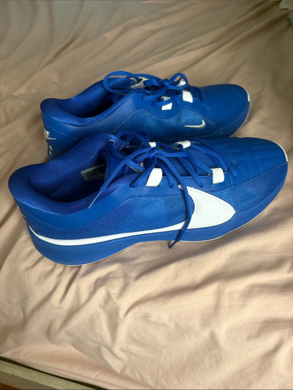 Nike Men's Royal Blue and White Sneakers